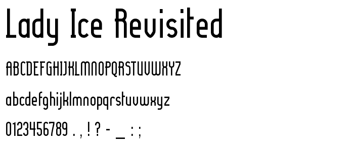 Lady Ice Revisited font